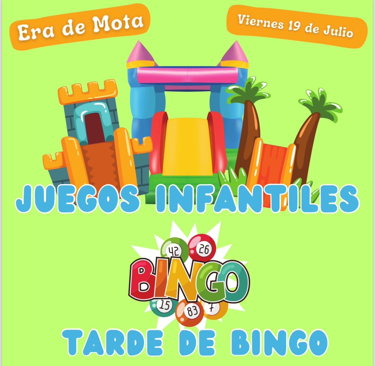 Juegos infantiles y tarde de bingo en las Fiestas de la Cosecha